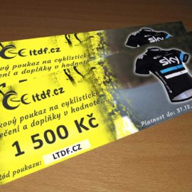 Dárkový poukaz na cyklistické oblečení v hodnotě 1500 Kč