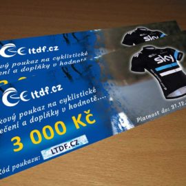 Dárkový poukaz na cyklistické oblečení v hodnotě 3000 Kč