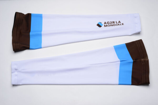 Cyklistické návleky na nohy AG2R La Mondiale 2020 reálná fotografie